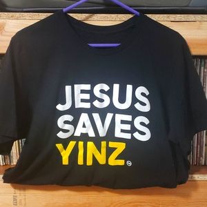 Jesus saves yinz t-shirt
